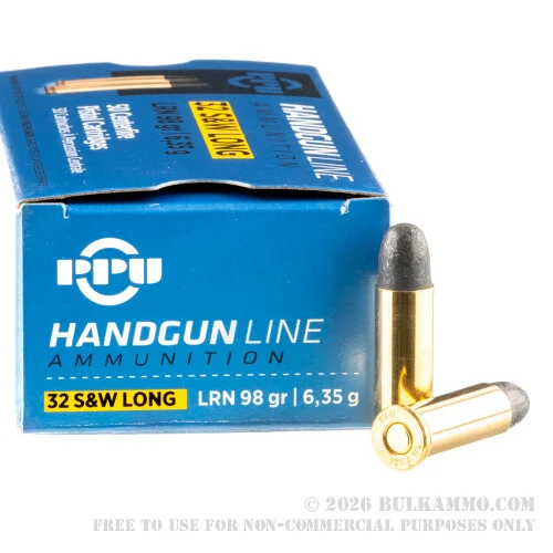 500Rounds of .32S&W Long Ammo by Prvi Partizan - 98gr LRN