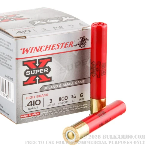 250 Rounds of .410 3" Ammo by Winchester -#6 shot