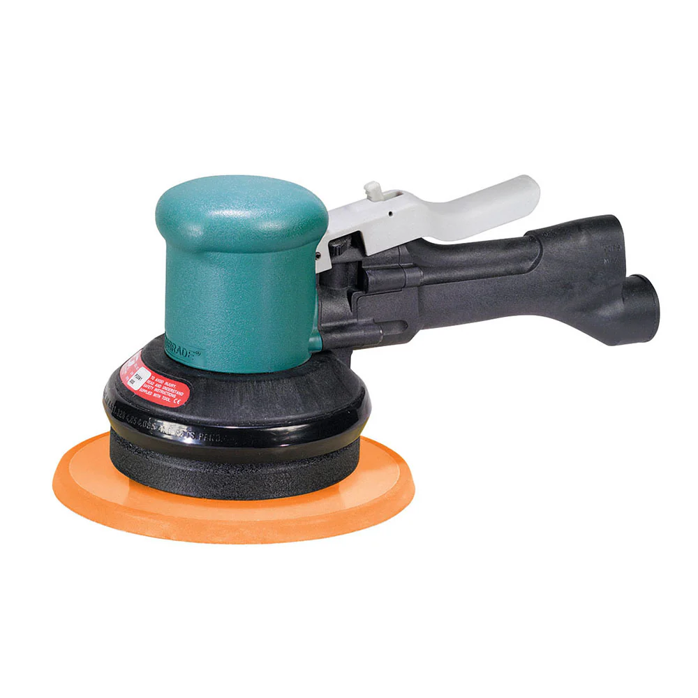 Dynabrade 6″ (152 mm) Dia. Two-Hand Gear-Driven Sander, Non-Vacuum, .45 hp, 900 RPM, Rear Exhaust