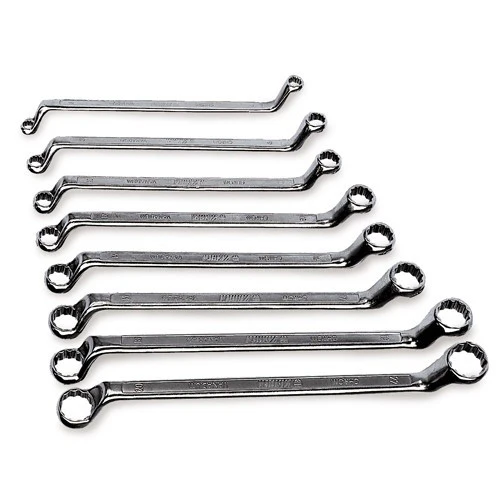 ZEBRA POWERDRIV (12-Point) Metric Double Box End Wrench Set – Deep Offset (8 Pieces)