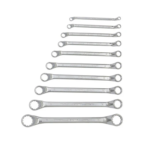 ZEBRA POWERDRIV (12-Point) Metric Double Box End Wrench Set – Deep Offset (10 Pieces)