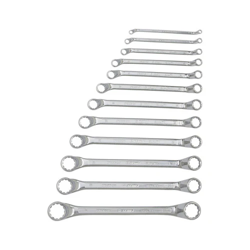 ZEBRA POWERDRIV (12-Point) Metric Double Box End Wrench Set – Deep Offset (12 Pieces)
