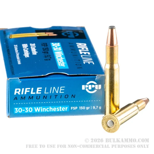 500Rounds of 30-30 Win Ammo by Prvi Partizan - 150gr FSP