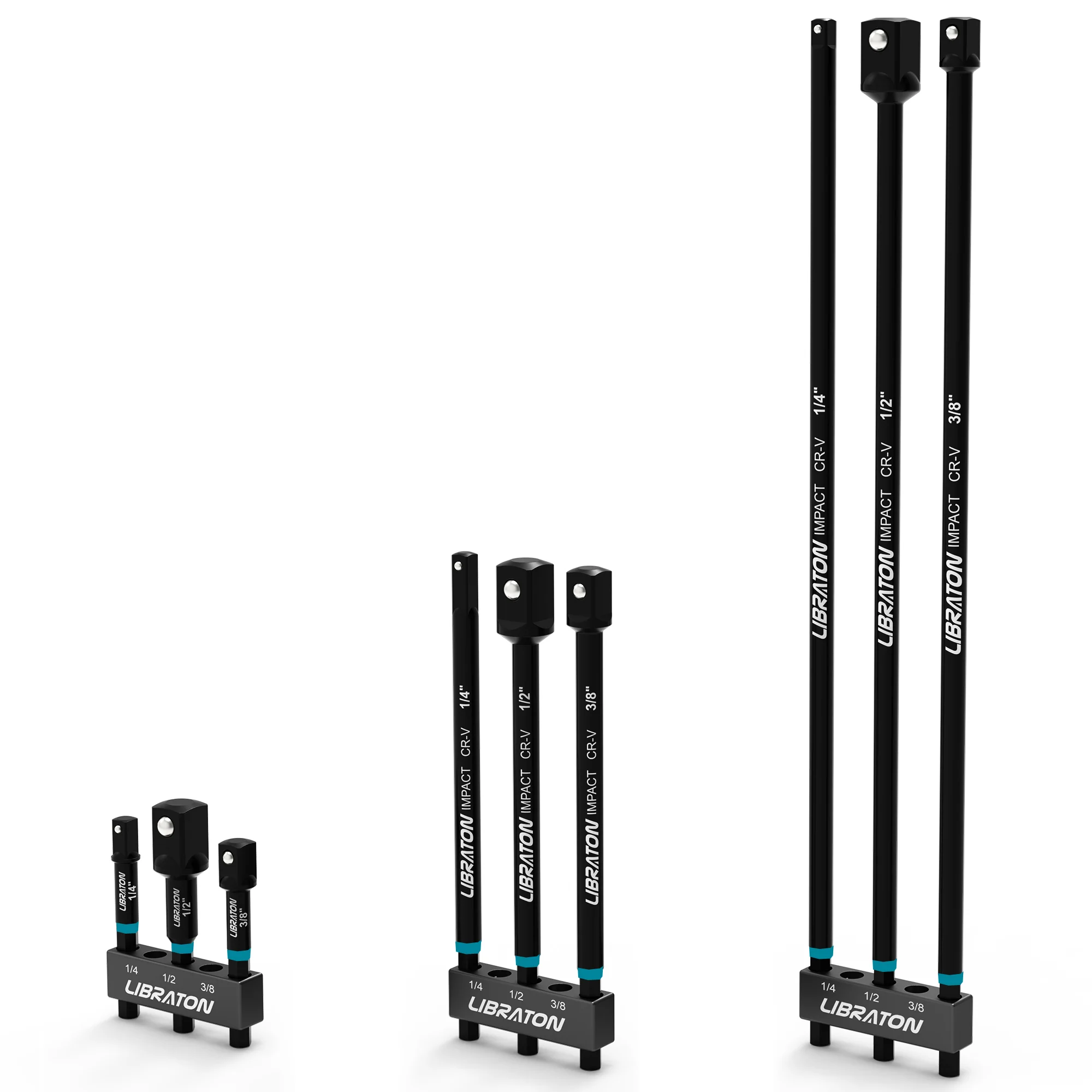 Libraton Impact Grade Socket Adapter Set, 3″ 6″ 12″, Drill Socket Adapter Extension