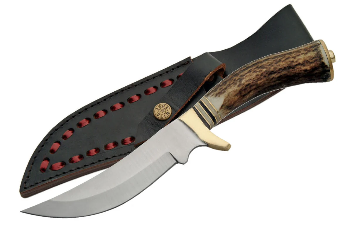 10″ Steel Stag Mountain Hunter Knife w/ Sheath (SS-7005)