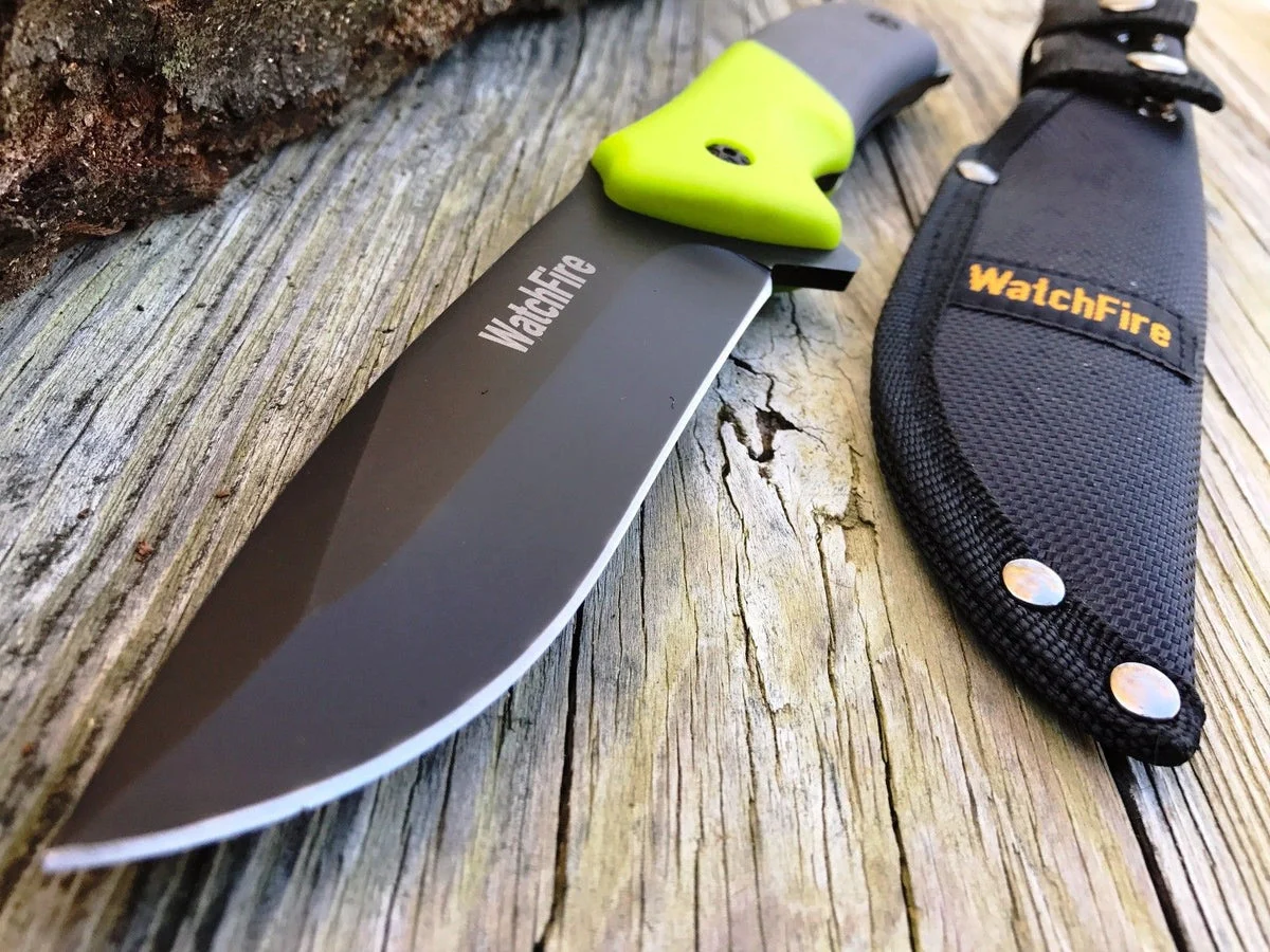 10″ WatchFire Full Tang Survival Knife Green Handle Tactical Machete