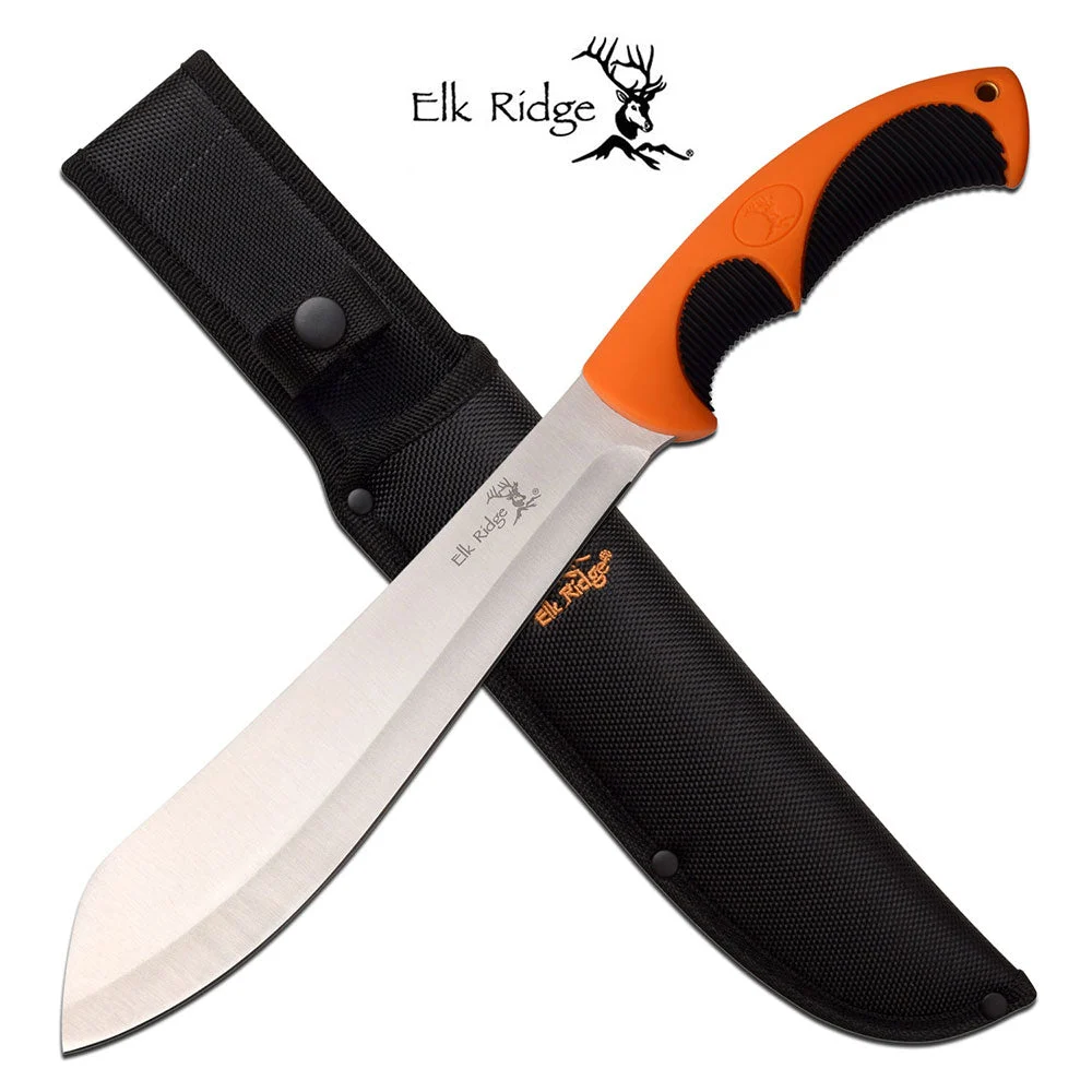 14″ Elk Ridge Orange Black Rubber Handle Machete (ER-200-02MHT)