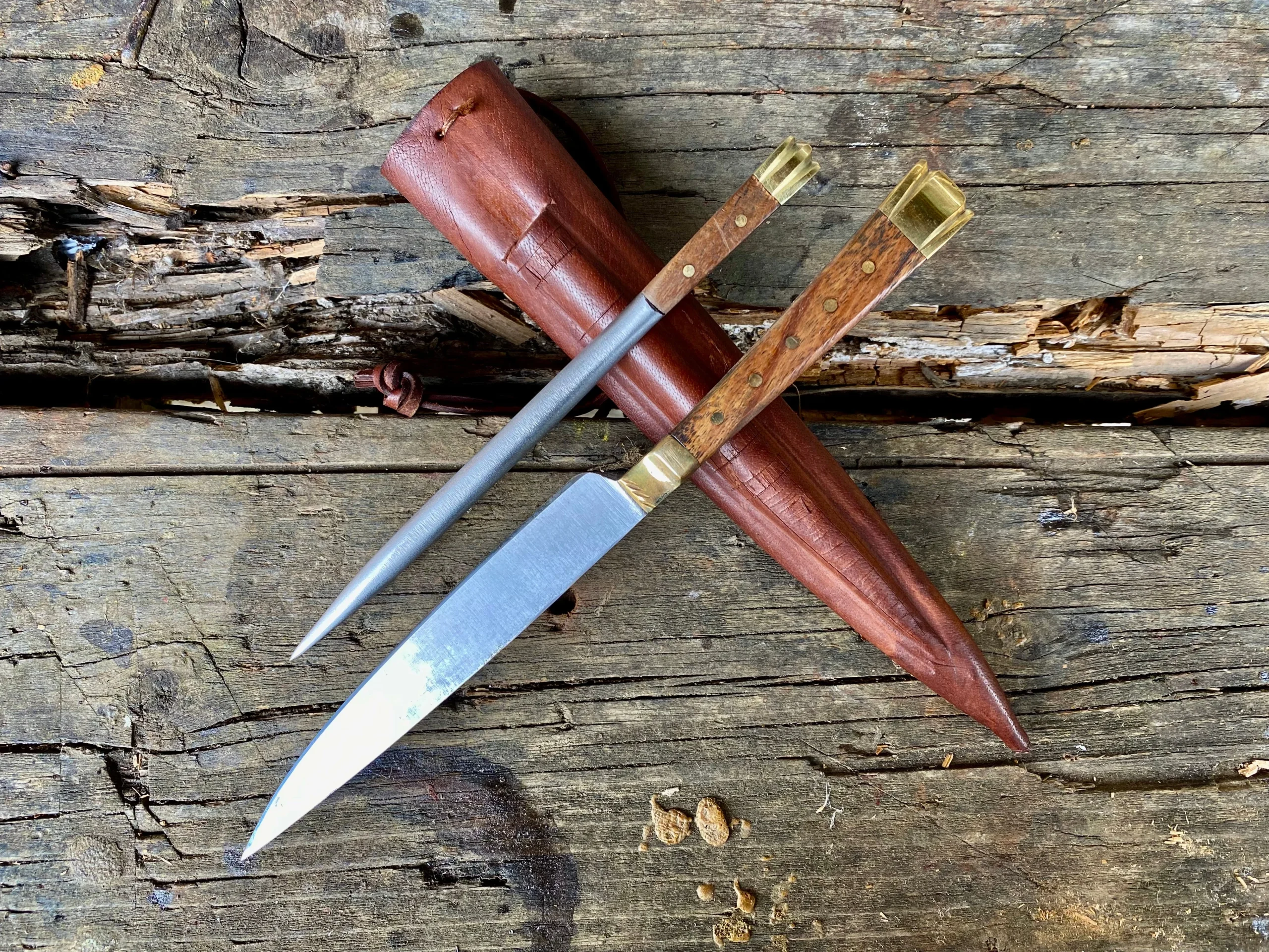 15thC Medieval 2 piece eating set