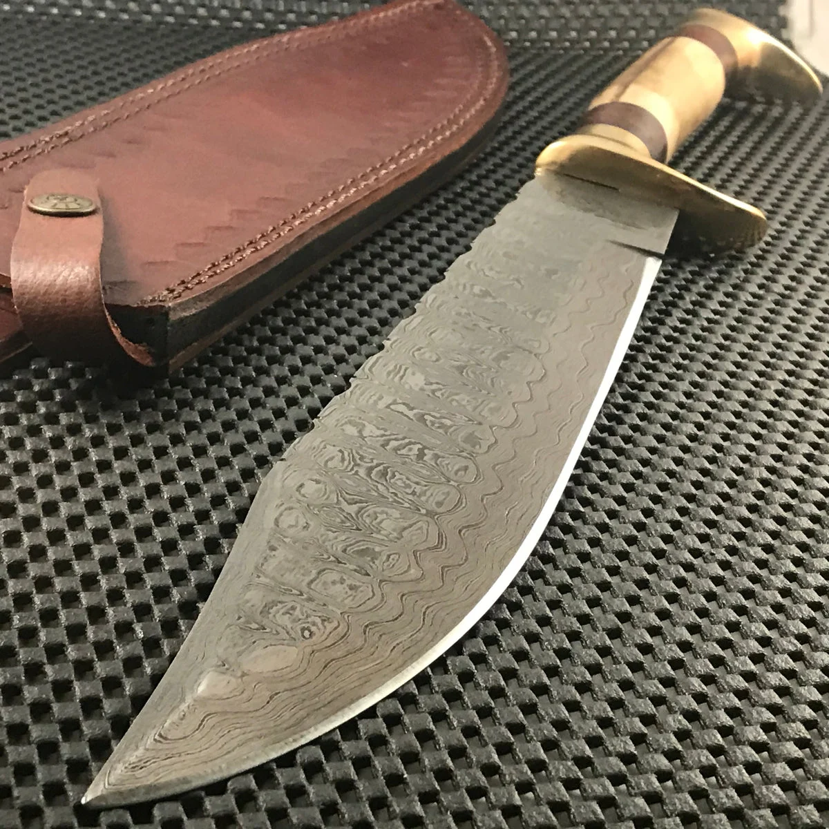16″ Hand Forged Damascus Bowie Knife