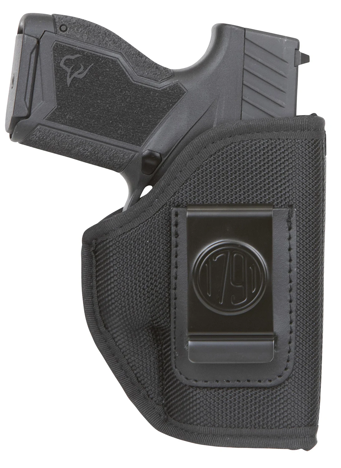 1791 Gunleather PNIWB1BLKR Premium NylonIWB Size 01 Black Ballistic Nylon Belt Clip Right Hand