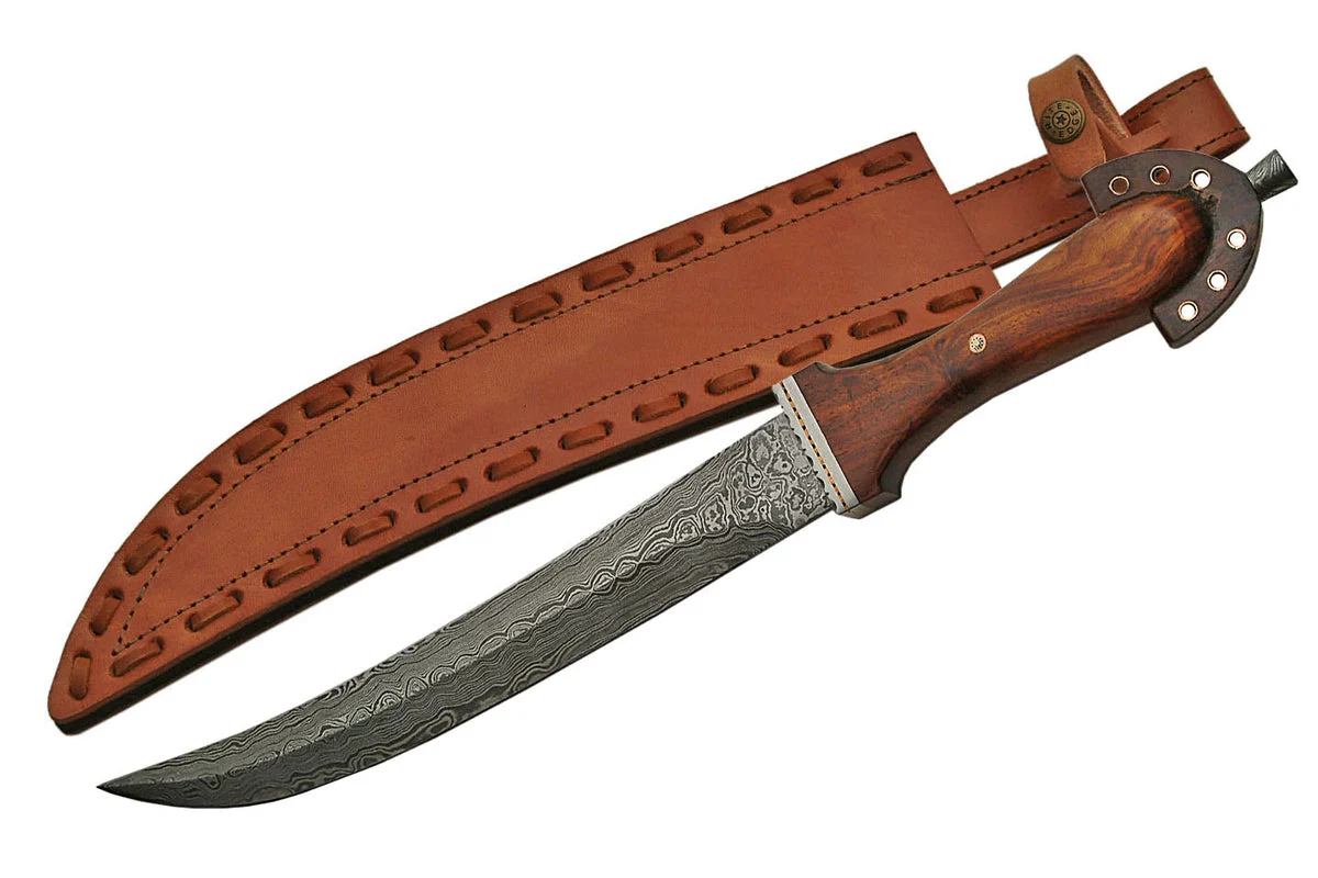 18.5″ Custom Handmade Damascus Steel Mini Sword