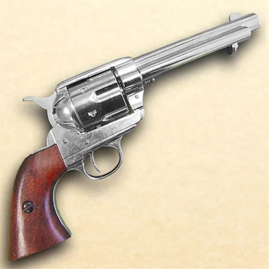 1873 Fast Draw Short Barrel Old West Revolver – Nickel Finish