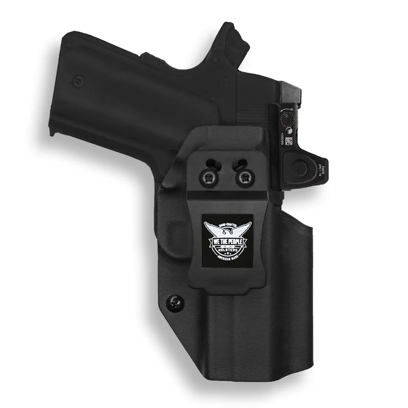 1911 3.25″ Defender 45ACP with Rail Only Red Dot Optic Cut IWB Holster