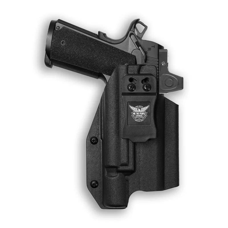 1911 4″ Commander 45ACP with Surefire X300U-A Light Red Dot Optic Cut IWB Holster