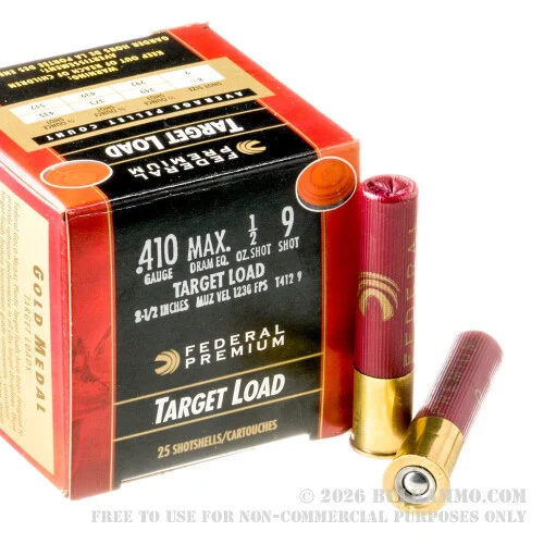 25 Rounds of .410 Ammo by Federal -#9 shot