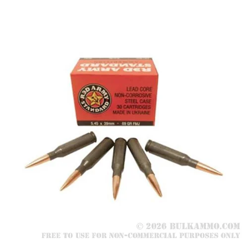 180 Rounds of 5.45x39mm Ammo by Red Army Standard - 69gr FMJ