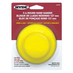 5″ Round Sponge Hand Sander with Hook and Loop