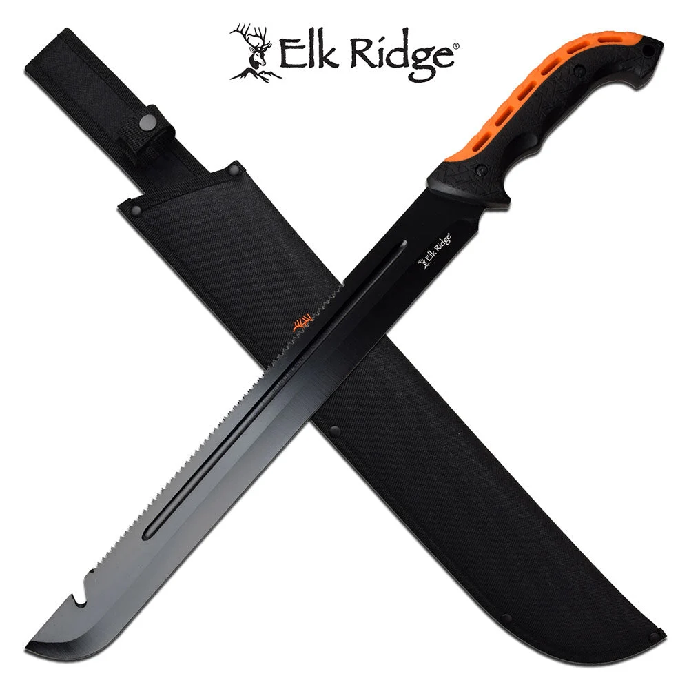 23.25″ Elk Ridge Orange Black Outdoor Machete ER-MHT002H
