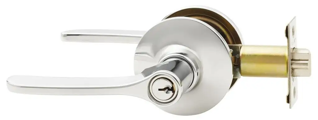Lockwood Symmetry Adjustable Tubular Latch Lever Entrance Set Satin Chrome