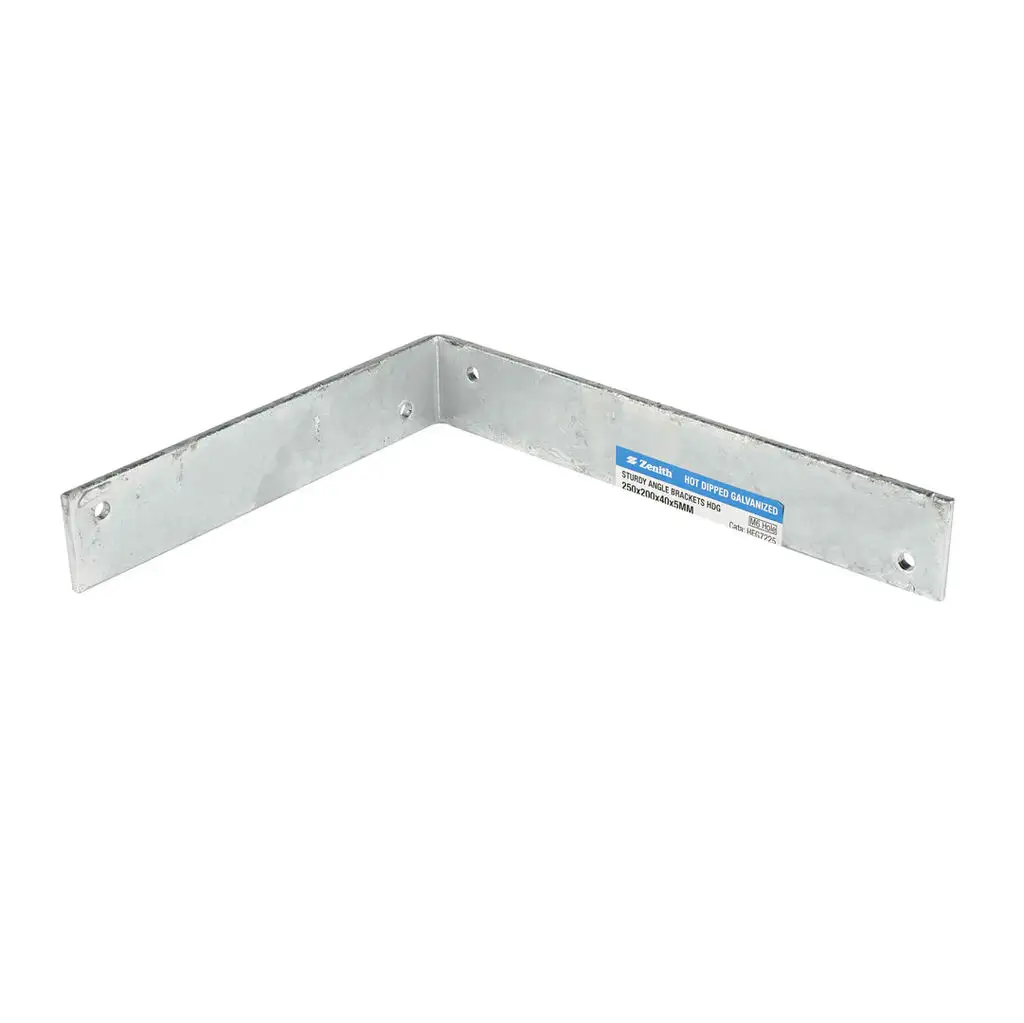 Zenith Sturdy Angle Bracket Galvanised 250 x 200 x 40 x 5mm