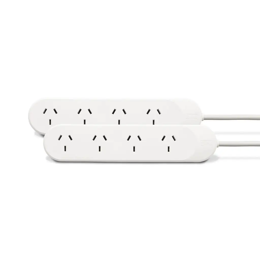 HPM Standard 4 Outlet Powerboard – 2 Pack