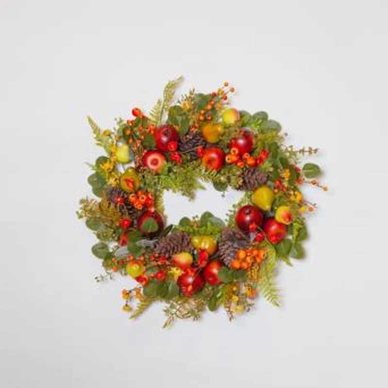 26′ Pomegranates, Apples, Pears, Cones, Berries Wreath