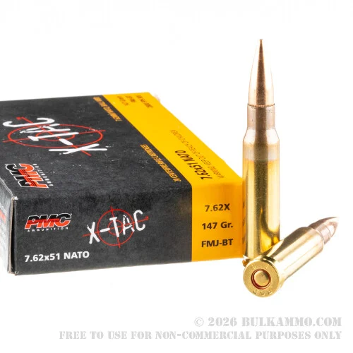 500Rounds of 7.62x51mm Ammo by PMC X-TAC - 147gr FMJBT
