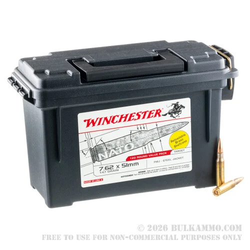 120 Rounds of 7.62 NATO Ammo by Winchester - 147gr FMJ