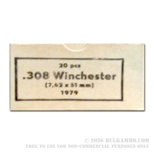 500 Rounds of .308 Win Mil Surplus Ammo by Sellier & Bellot - 147gr FMJ