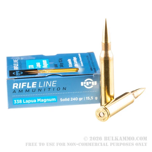 20 Rounds of .338 Lapua Ammo by Prvi Partizan - 240gr FMJBT