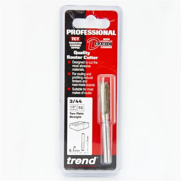 TrendTwo flute cutter 8.1mm diameter – 3/44X1/4TC