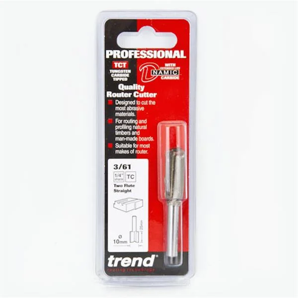 TrendTwo flute cutter 10mm diameter – 3/61X1/4TC
