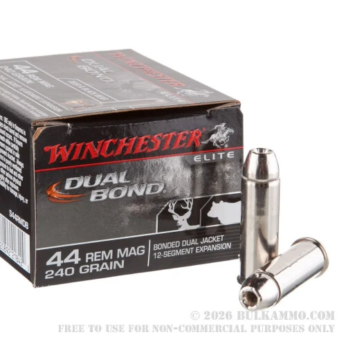 20 Rounds of .44 Mag Ammo by Winchester Bonded Dual Jacket - 240gr HP