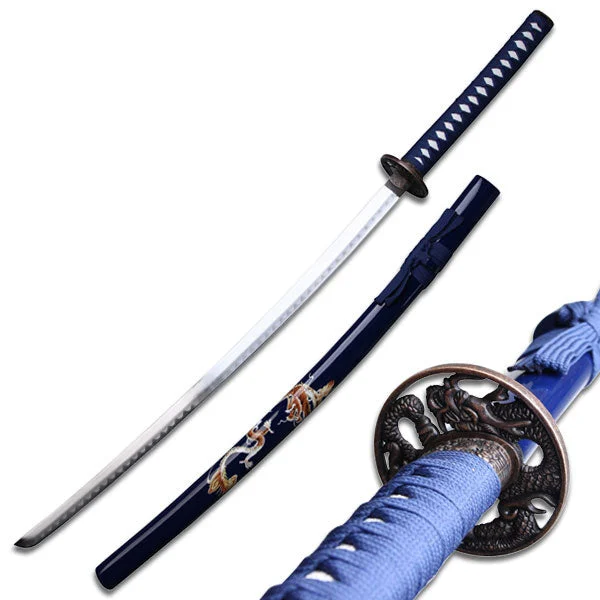 40.5″ Dragon Oriental Longsword Sword Blue Handle and Cover