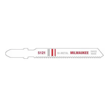 Milwaukee 3″ 18 TPI Bi-Metal 5 Pack T Shank Jig Saw Blade