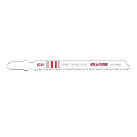 Milwaukee 4″ 10 TPI Bi-Metal 5 Pack T Shank Jig Saw Blade