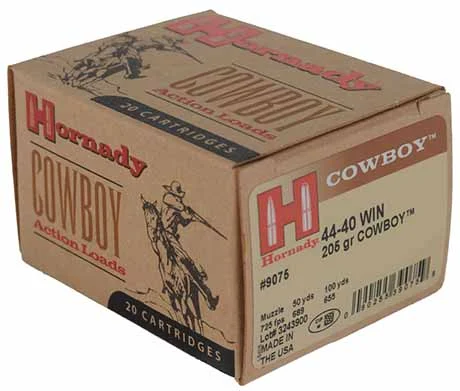 .44-40 WCF Cowboy Ammunition,205 grain Cowboy swaged lead bullet, 20 per box,Hornady