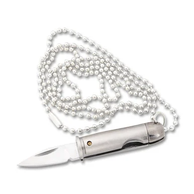 44 Caliber Bullet Knife Necklace Silver NTYC8989SL