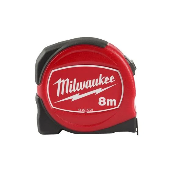 MilwaukeeSlimline Tape Measure 8m (Blade Width 25mm) Metric Only – 48227708
