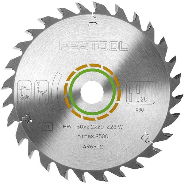 FestoolUniversal saw blade 160×2,2×20 W28