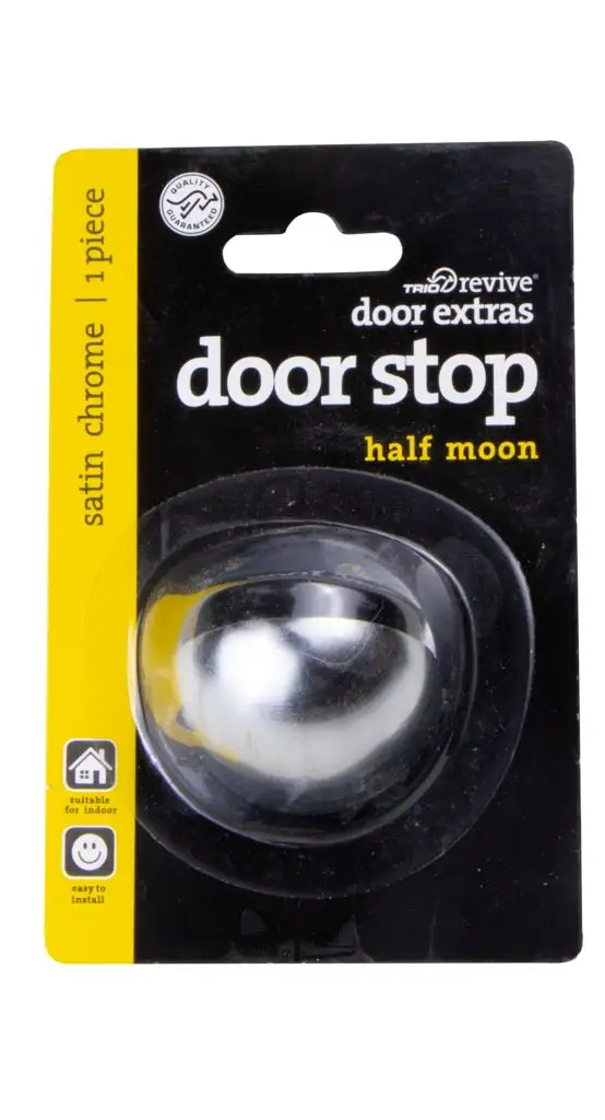 Trio Half Moon Doorstop Satin Chrome 25mm