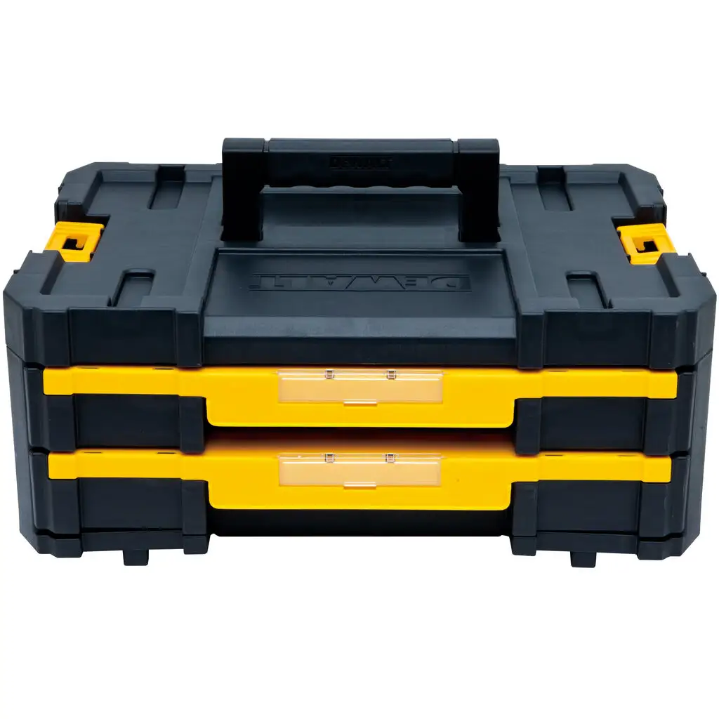 DEWALT TStak IV Double Drawer Storage Box with Adjustable Dividers
