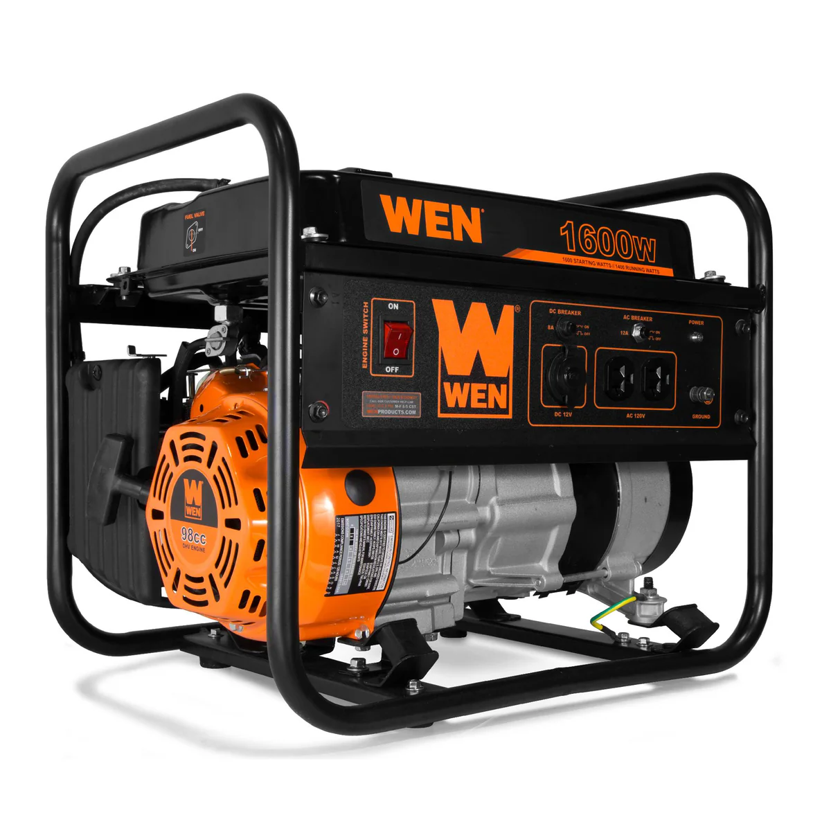 WEN 56160 4-Stroke 98cc 1600-Watt Portable Power Generator