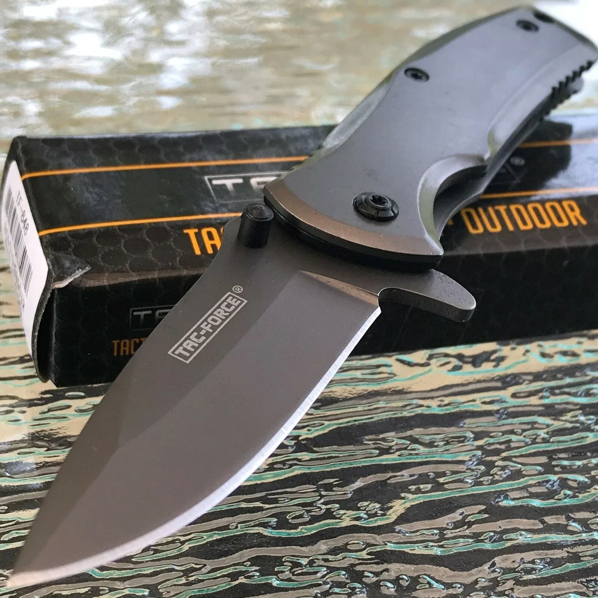 6.25″ Tac Force Speedster Model Gray Titanium Pocket Knife