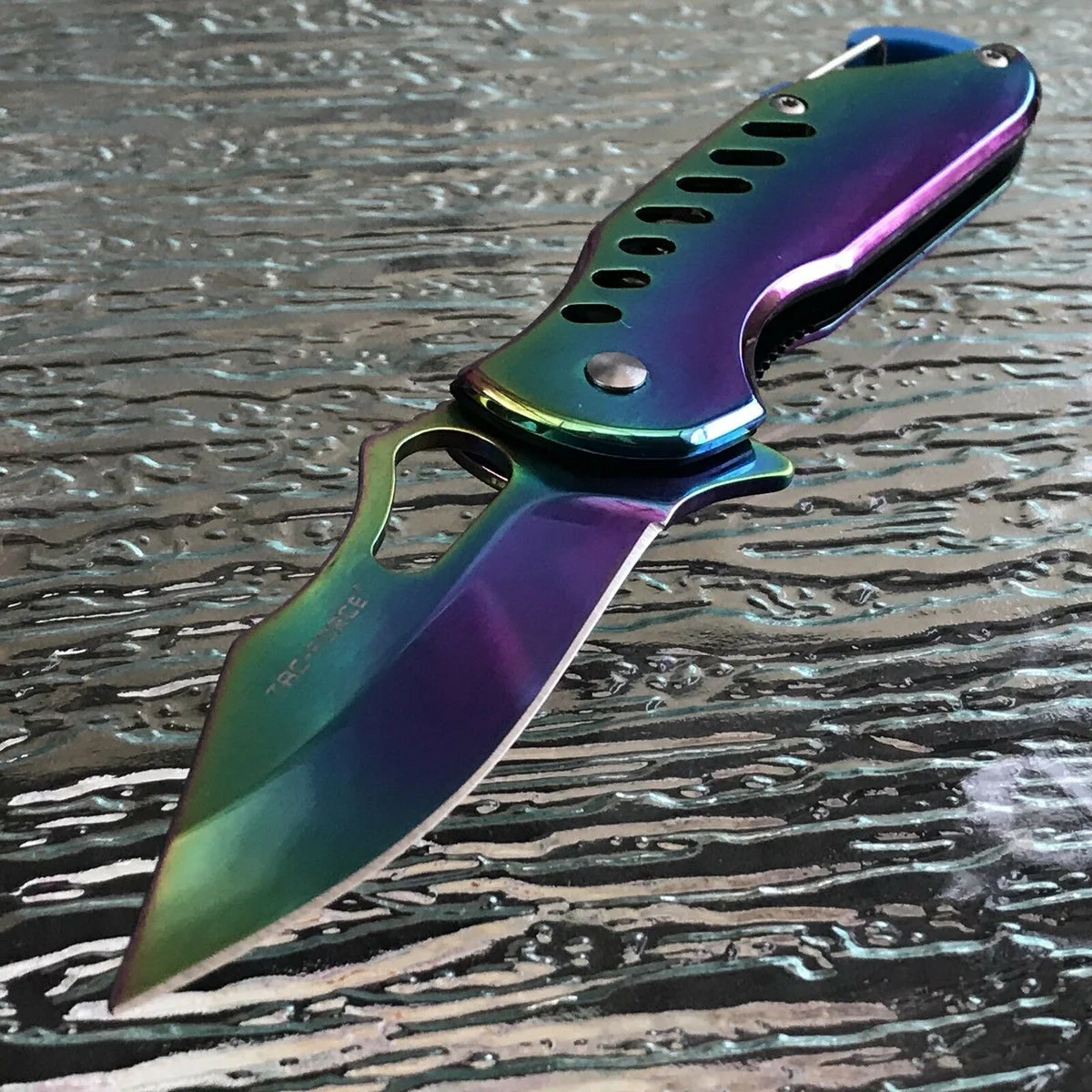6.75″ Tac Force Speedster Model Mini Rainbow Pocket Knife