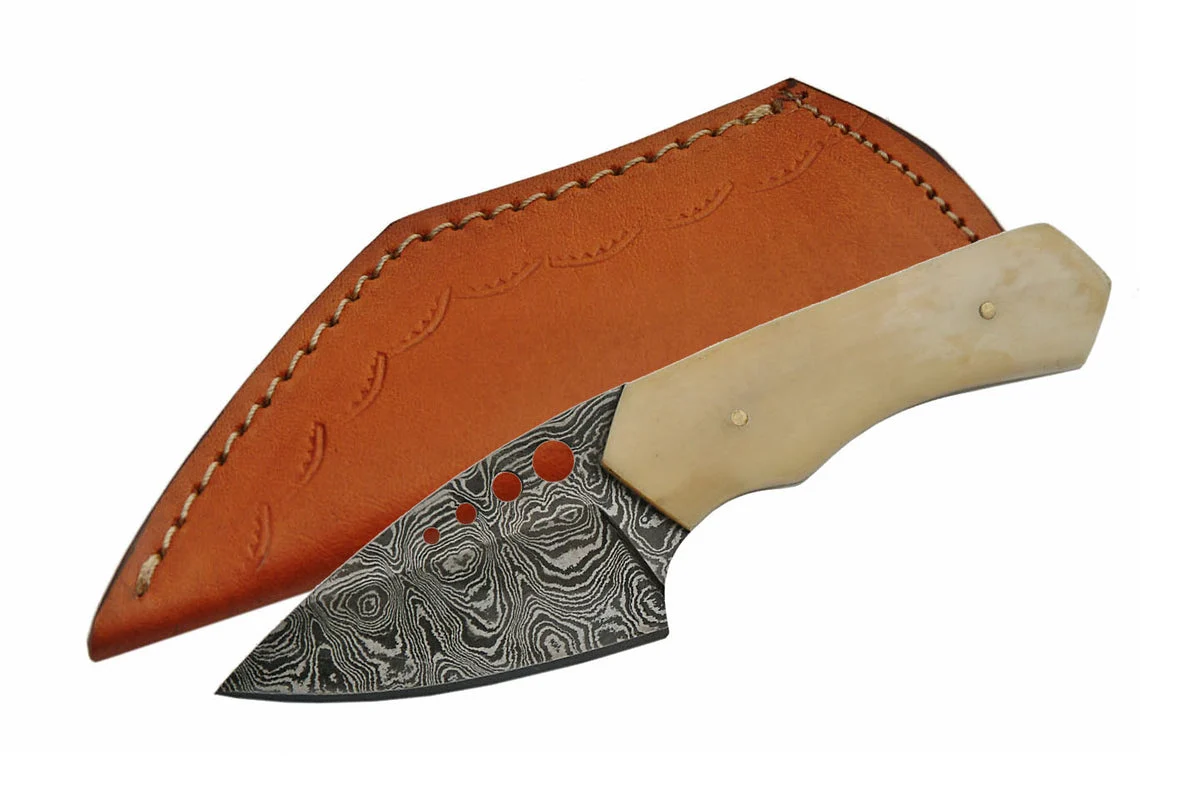 6″ Handmade Damascus Bone Skinning Knife
