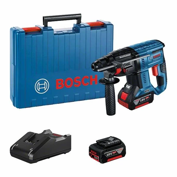 BoschGBH 18V-21 – Cordless Rotary Hammer – SDS Plus – 2×4.0 Batt/Charger – Carry Case – 0611911172
