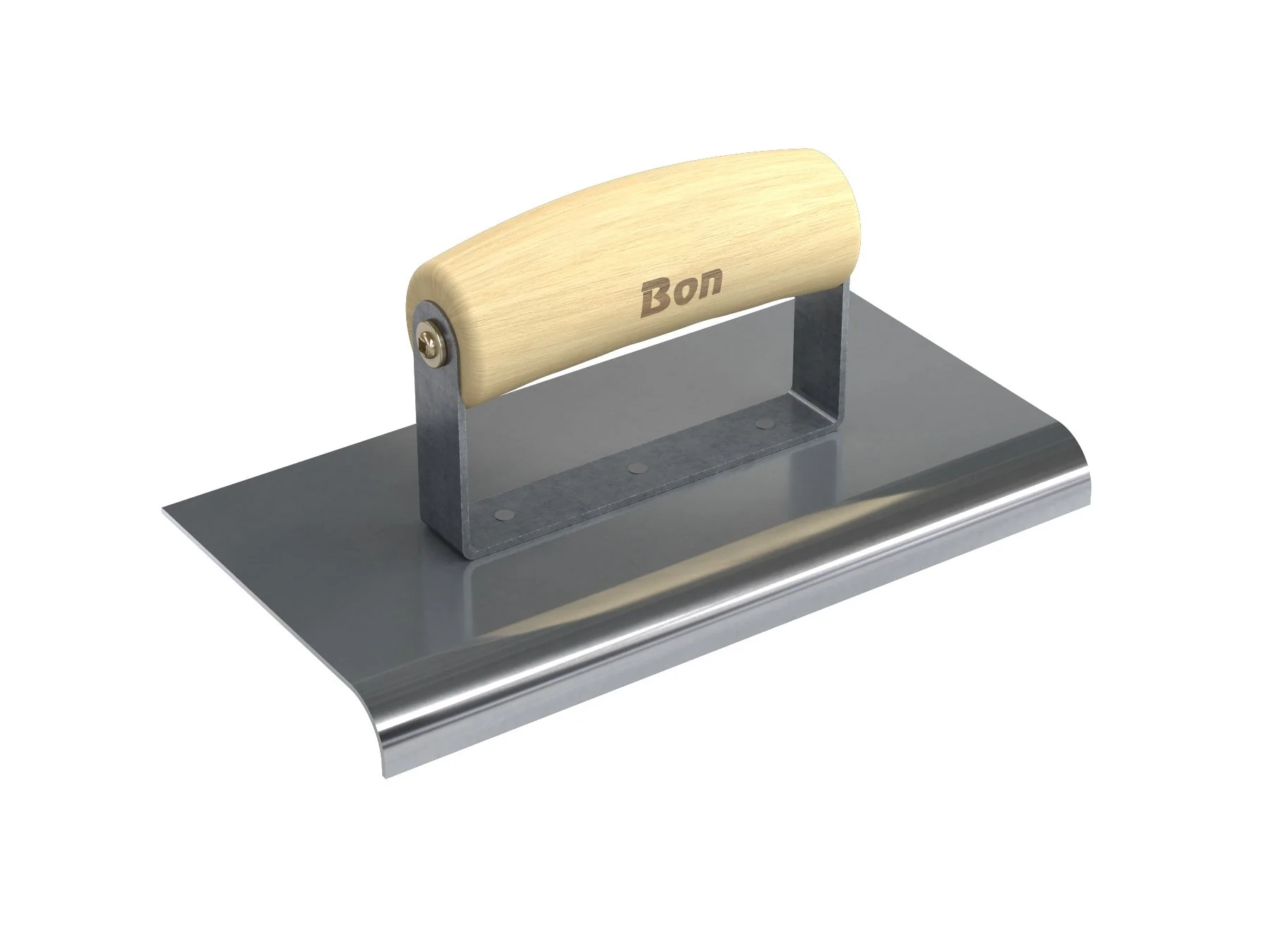 Bon 12-450 Edger – Stainless Steel 8-in. X 4-in. – 1/2-in. Radius X 5/8-in. Lip Wood Handle