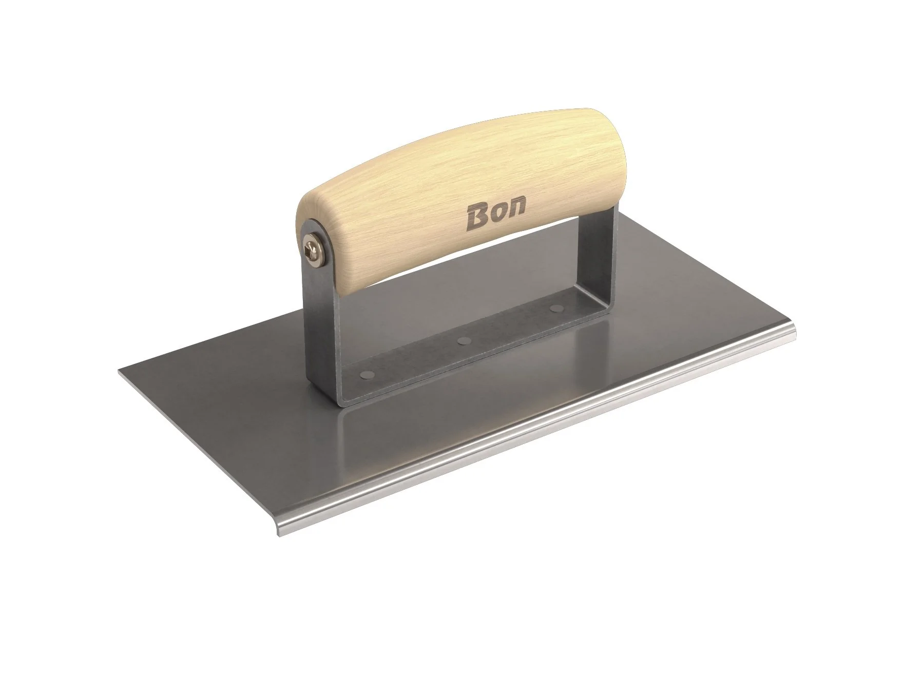 Bon 12-451 Edger – Stainless Steel 8-in. X 4-in. – 1/8-in. Radius X 1/4-in. Lip Wood Handle