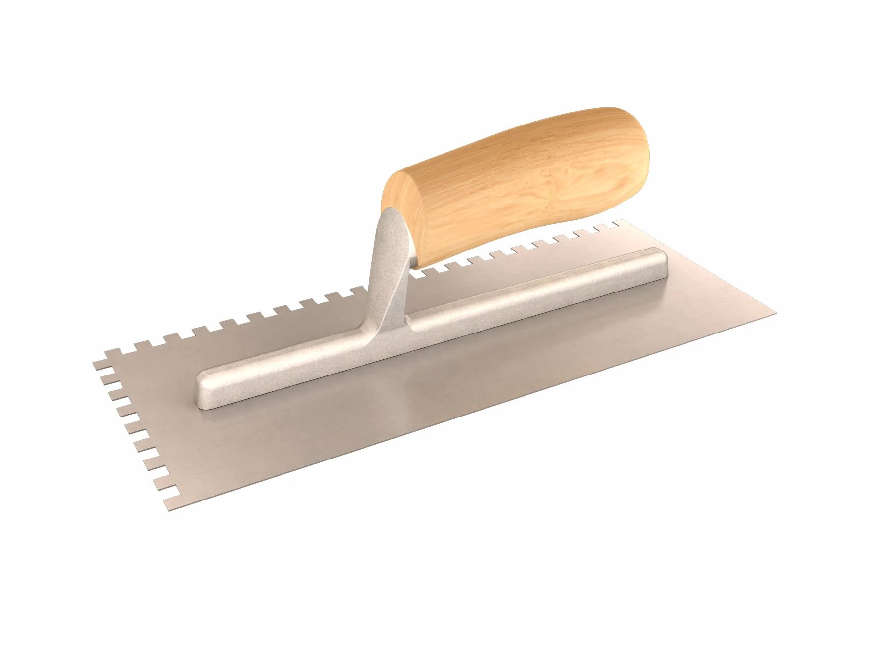 Bon 14-320 Notched Trowel – 1/4-in. Square – Wood Handle